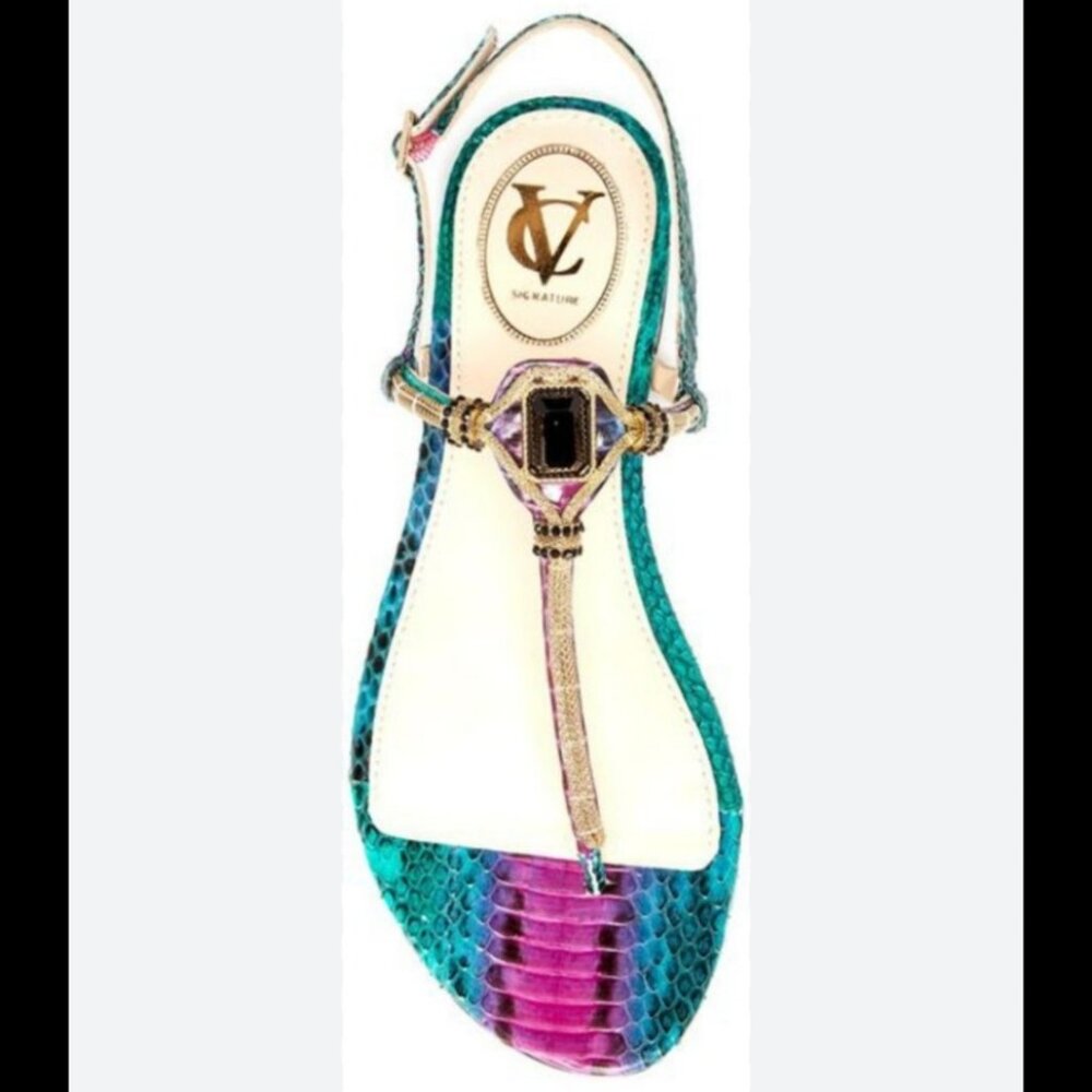 Vince Camuto VC Signature Snakeskin Leather Sandals